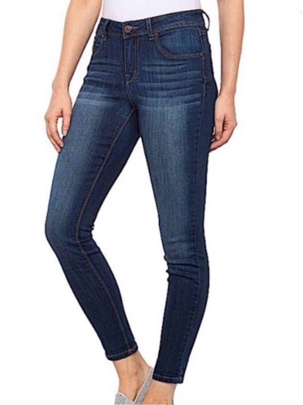 Dark Wash High Rise Straight Jeans